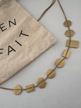 Madewell Gold Geometric Necklace Adjustable